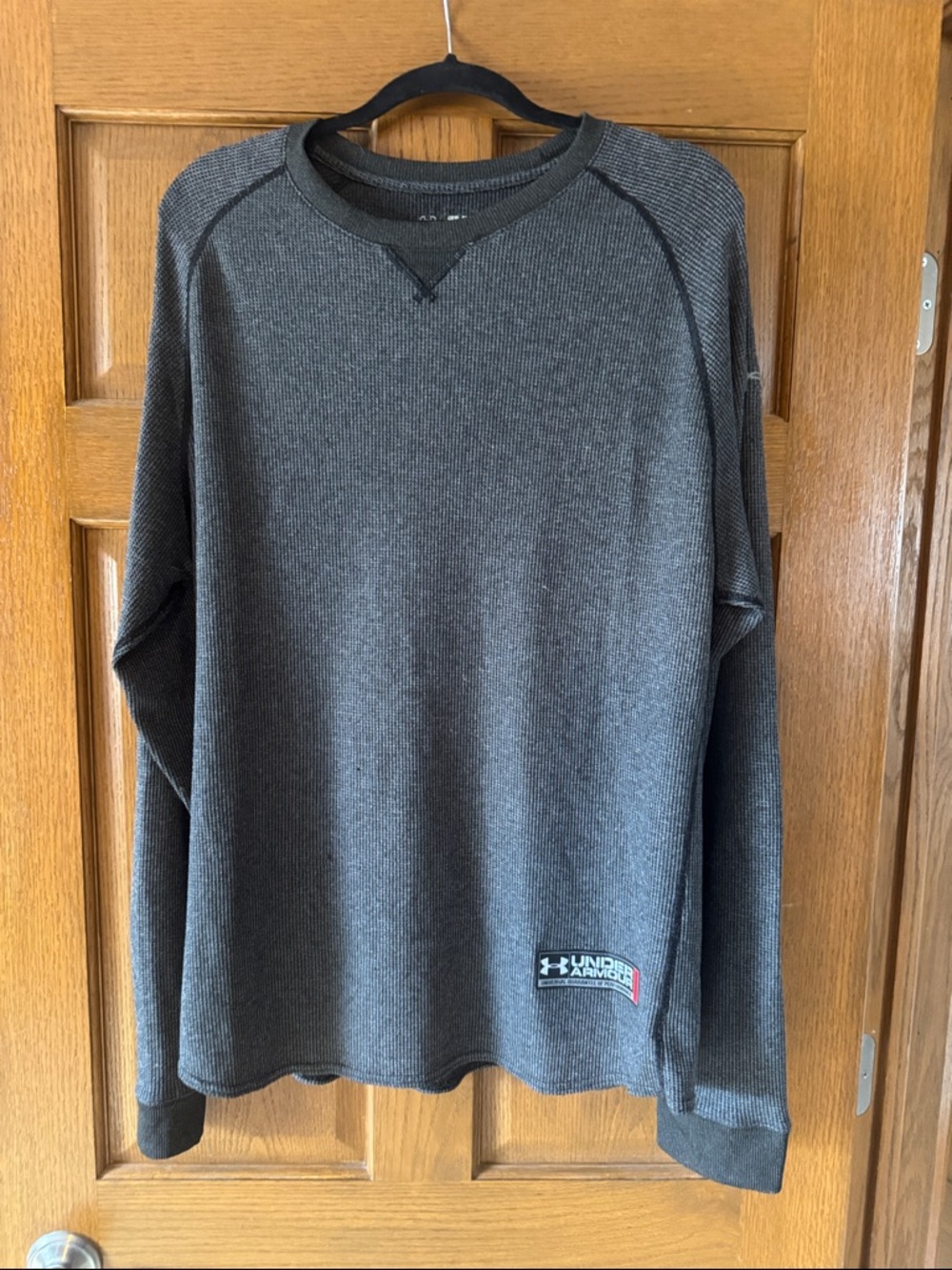 Under Armour Men’s Long-Sleeve Waffle Crew All Season Gear - Charcoal! So warm!